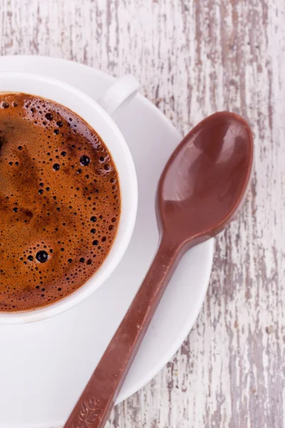 Türkischer Kaffee und Löffel — Stockfoto