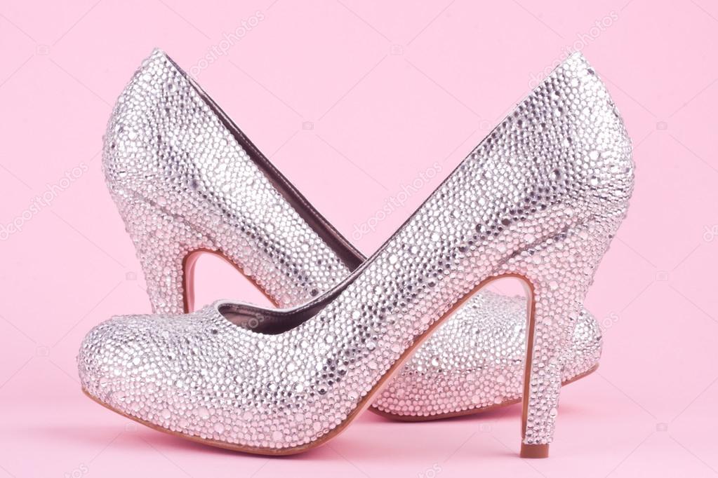 Shiny high heel shoes with with rhinestones Stock Photo by ©Bernashafo ...