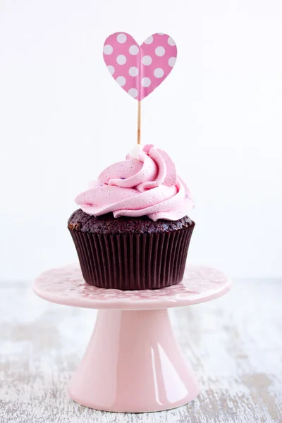 Cupcake Coklat Pink — Stok Foto
