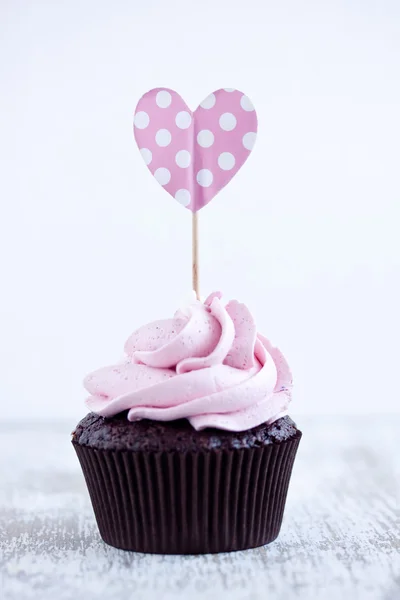 Cupcake Coklat Pink — Stok Foto