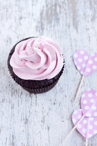 Cupcake Coklat Pink — Stok Foto