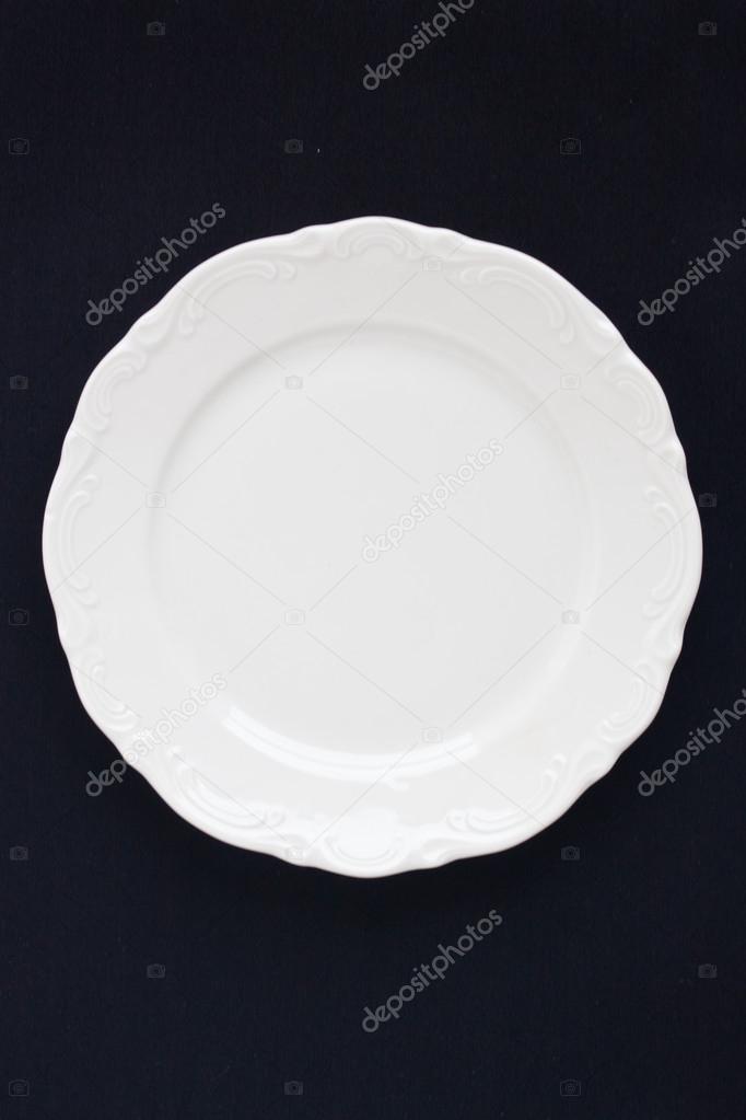 Empty white plate