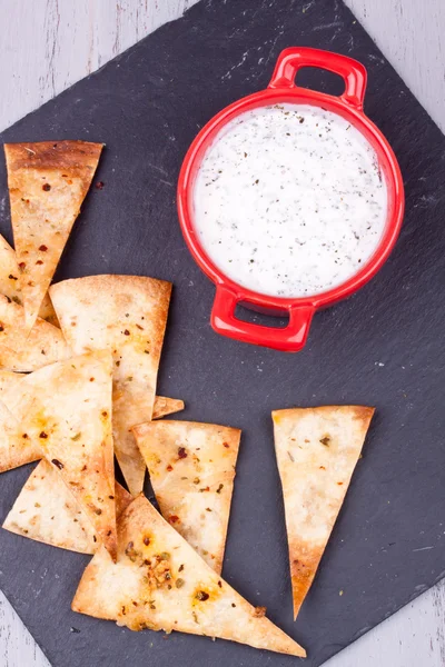 Hausgemachte Nachos-Chips — Stockfoto