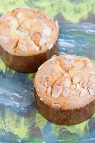 Mandlové muffin dorty — Stock fotografie