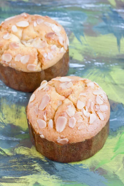 Mandlové muffin dorty — Stock fotografie