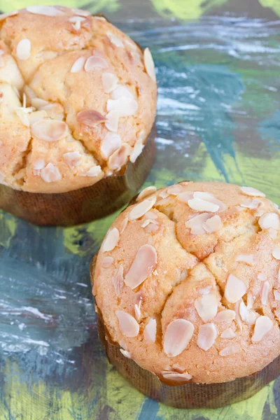 Mandelmuffin-Kuchen — Stockfoto