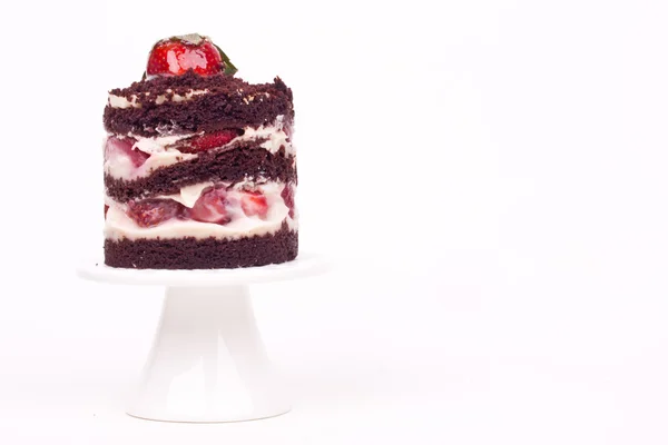 Strawberry chocolate cake — Stock Photo, Image