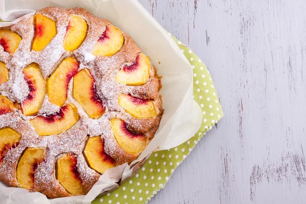 Torta di pesca — Foto Stock