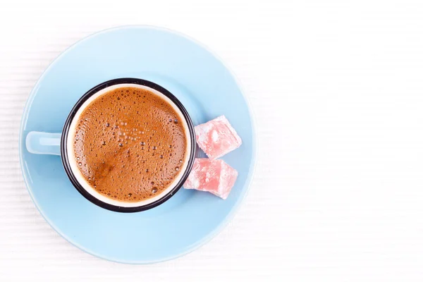 Turkiskt kaffe med Turkish Delight — Stockfoto