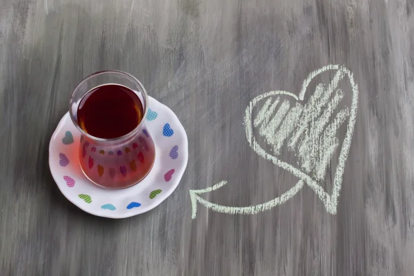 Un vaso de té negro — Foto de Stock