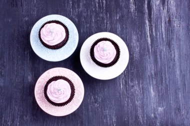 pembe çikolata cupcakes