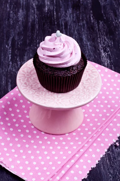 Rosa choklad cupcake — Stockfoto
