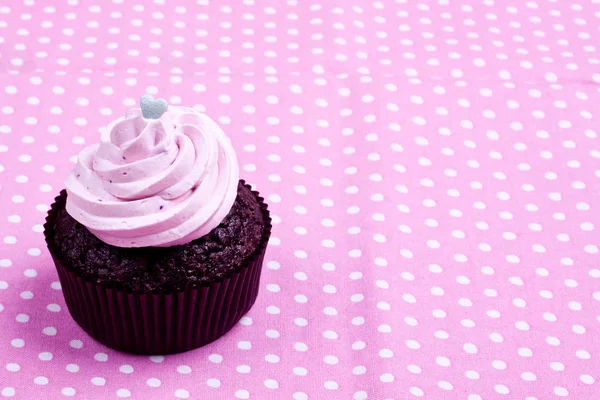 Pink chocolate cupcake — Stock Photo, Image