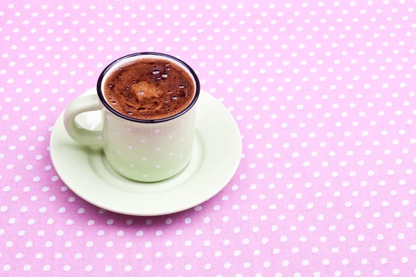 Turkish Coffee on a polka dot — Stock Photo, Image