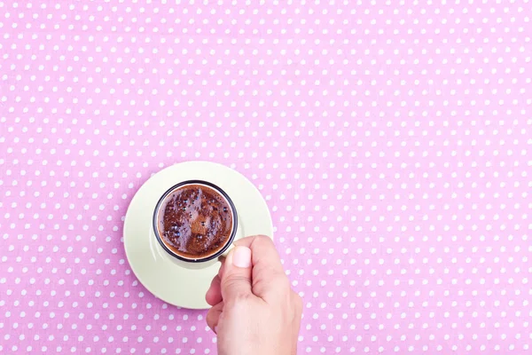 Turkish Coffee on a polka dot — Stock Photo, Image