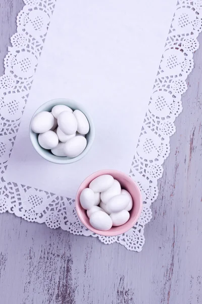 Sugar coated almond candy — Stock Photo, Image