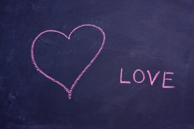 kalp çizim tebeşir