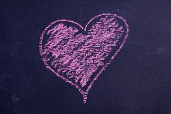 Chalk drawing heart — Stock Photo, Image