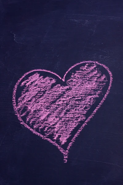 Крейда малюнок серце — стокове фото