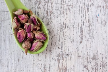 pembe Gül tomurcukları kurutulmuş