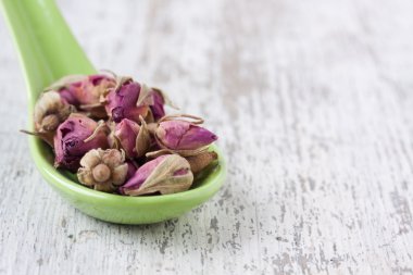 pembe Gül tomurcukları kurutulmuş