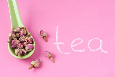 pembe Gül tomurcukları kurutulmuş