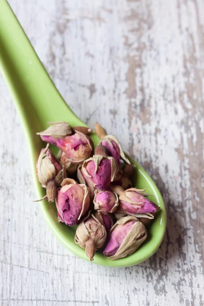 Dried pink rose buds — Stock Photo, Image