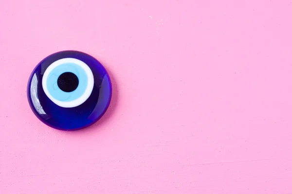 Blue evil eye bead — Stock Photo, Image