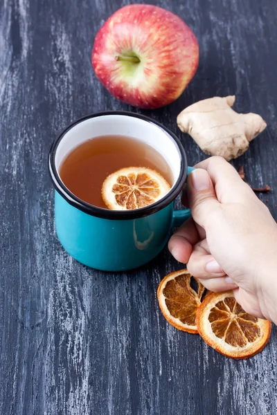 Bylinné, ovocné čaje / zimní čaj — Stock fotografie