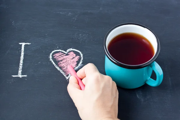 Une tasse de thé noir — Photo