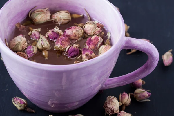 Getrockneter Rosenknospentee — Stockfoto