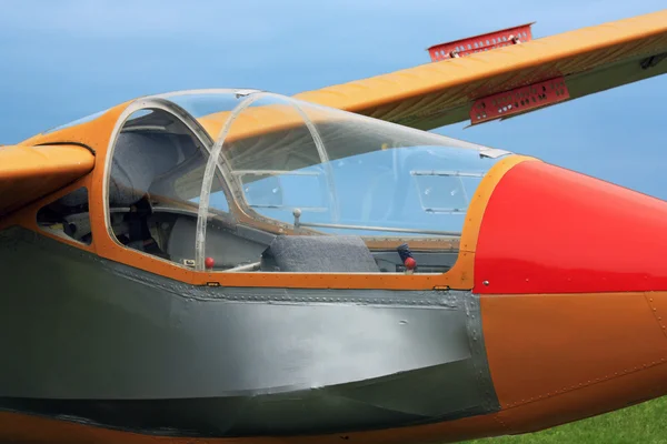 Vintage ungerska glider planet cockpit — Stockfoto