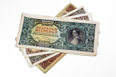 Old Hungarian lakh pengo currency isolated clipart