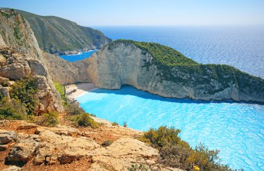 Navagio Beach - Zakynthos Adası Yunanistan'batık beach