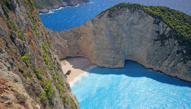 Navagio Beach - Zakynthos Adası Yunanistan'batık beach