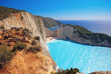 Navagio Beach - Zakynthos Adası Yunanistan'batık beach