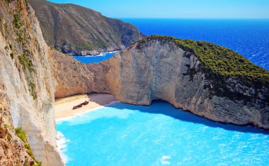 Navagio Beach - Zakynthos Adası Yunanistan'batık beach