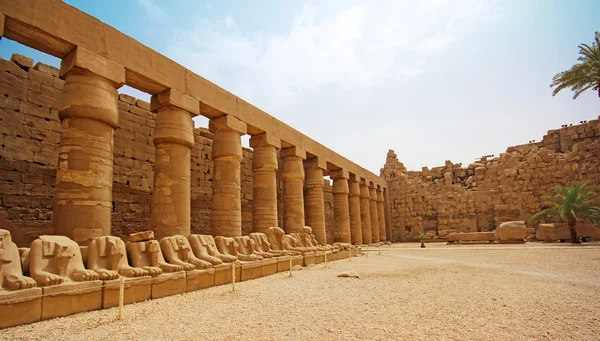 Anscient Temple of Karnak in Luxor - Ruined Thebes Egypt — Stock Photo, Image