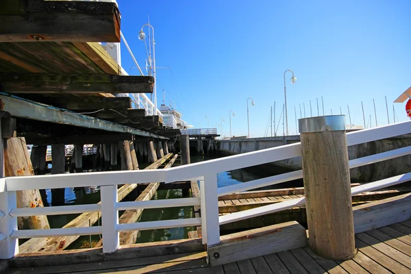 Houten pier op de Baltische Zee, Sopot, Polen — Stockfoto