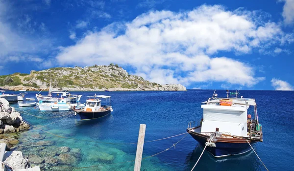 Rybářské Lodě Ostrov Zakynthos Řecko — Stock fotografie