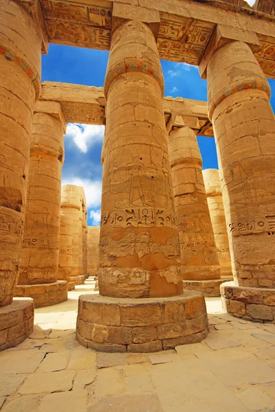 Anscient Temple of Karnak in Luxor - Ruined Thebes Egypt — Stock Photo, Image