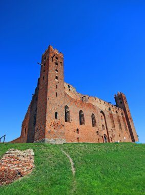 Radzyn Chelminski içinde Ortaçağ Germen sipariş kalesi kalıntıları