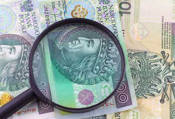 Poolse zloty papiergeld voor achtergrond — Stockfoto