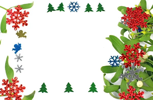 Decoração de Natal, azevinho com bagas — Fotografia de Stock