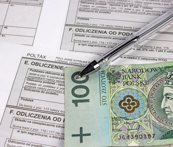 Polish income tax PIT-37 — Stock Photo, Image