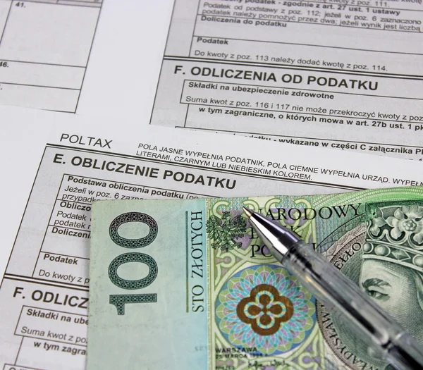 Impuesto sobre la renta polaco PIT-37 — Foto de Stock