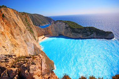 Güzel Navagio Beach (batık beach) Zakynthos Adası