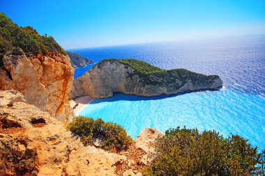 Güzel Navagio Beach (batık beach) Zakynthos Adası