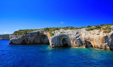 Cliff Zakynthos sahil Adası. Yunanistan