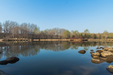 Jilin moon göl manzarası